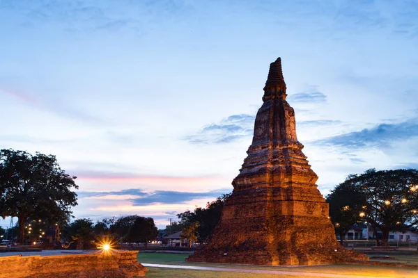 Wat Chaiwatthanaram templo em Ayuthaya Parque Histórico, um UNESCO — Fotografia de Stock