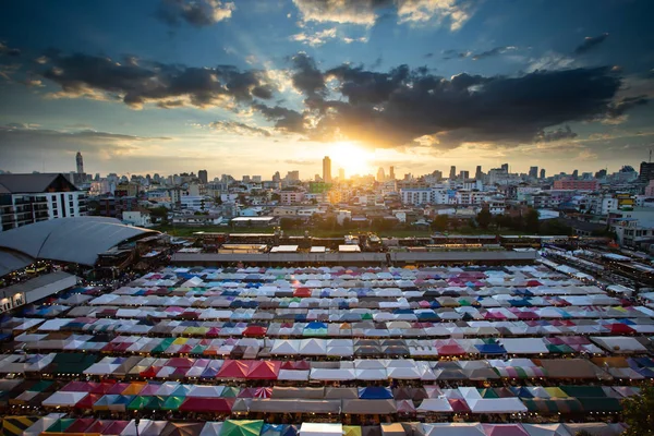 Train Night Market Ratchada, Bangkok, Thailand.