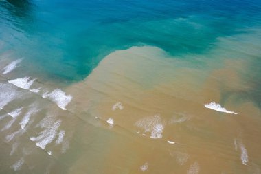 Üst görünüm, inanılmaz güzel bir deniz manzara w havadan fotoğraf