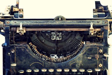 Antika retro biçimli daktiloyu kapat.