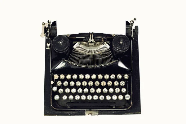 Крупный план старинной пишущей машинки в стиле ретро . — стоковое фото
