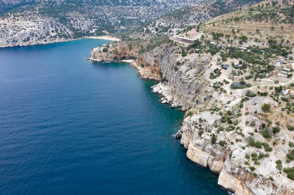 Sobre Isla Thassos Grecia Fondo Pantalla Alta Resolución Vista Aérea — Foto de Stock