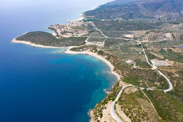 Über Der Insel Thassos Griechenland Hochauflösende Luftaufnahme — Stockfoto