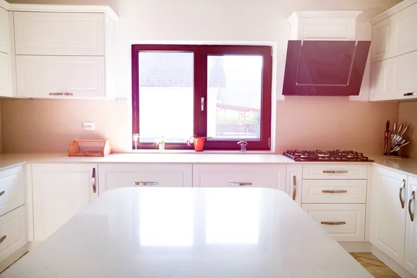 Modern, contemporary kitchen room interior.