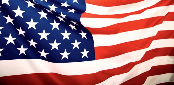 Bandera Estados Unidos América Ondeando — Foto de Stock