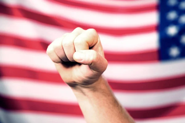Man Fist Usa Flag United States Elections 2020 Concept — стоковое фото