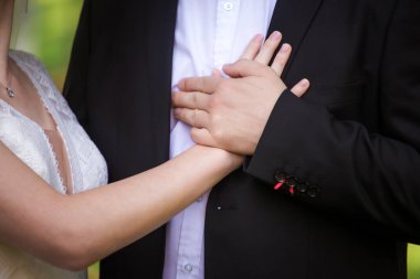 Gelin ve Damat düğün gününde.