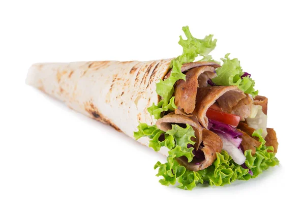 Török Kebab örmény fehér háttér. — Stock Fotó