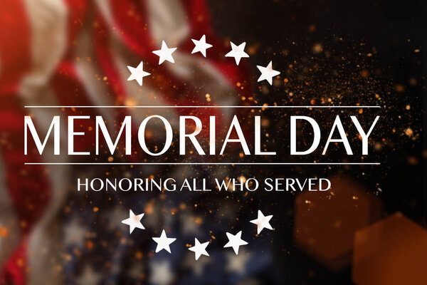 Американский флаг с текстом День памяти
.