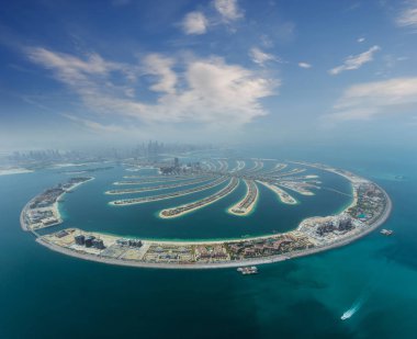Dubai Palm yapay ada deniz uçağı üzerinden