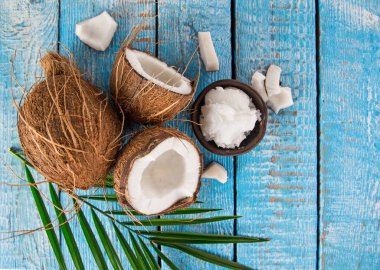 taze Hindistan cevizi Close-up