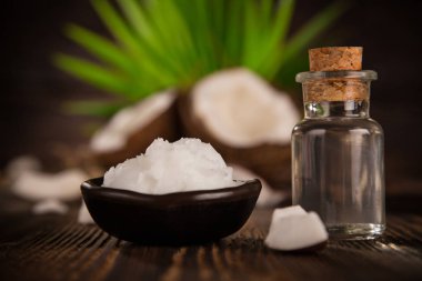 Hindistan cevizi yağına yakın çekim