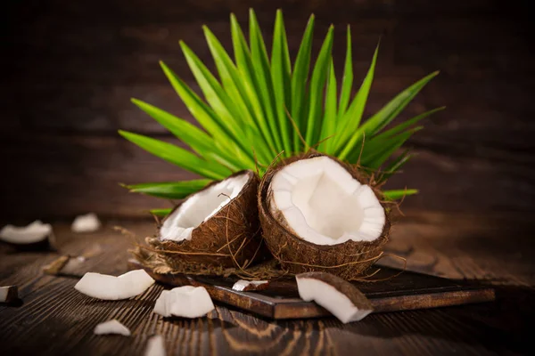 Nahaufnahme von frischen Kokosnüssen — Stockfoto