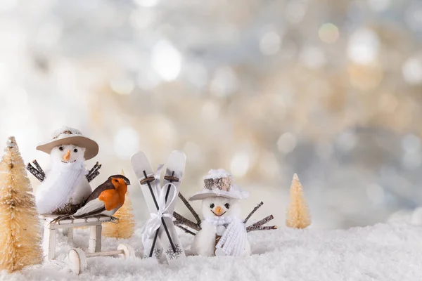 Jul dekoration med suddig bakgrund — Stockfoto