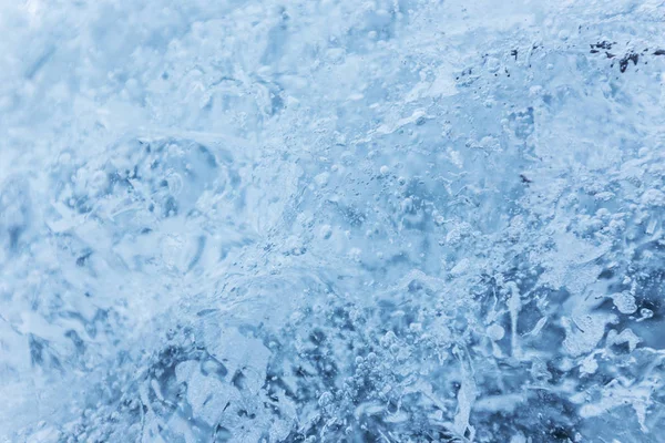 Niebieski Lód Tekstury Tło Zima Tekstura Powierzchni Lodu Zbliżenie — Zdjęcie stockowe