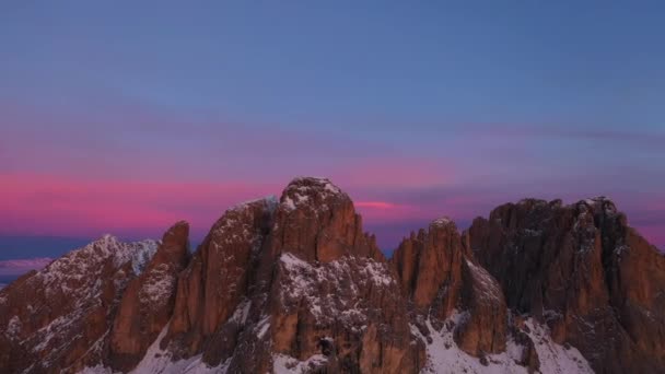 Чудовий Осінній Краєвид Горах Доломітів Італія — стокове відео