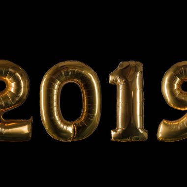 Mutlu yeni yıl tebrik kartı 2019.