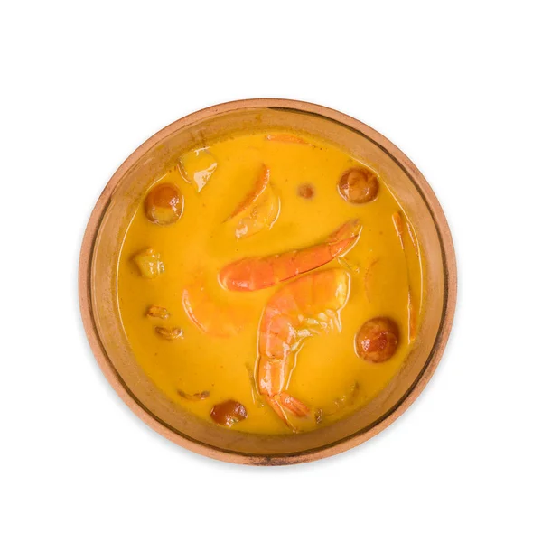 Amarillo curry asiático alimentos fondo en blanco fondo — Foto de Stock