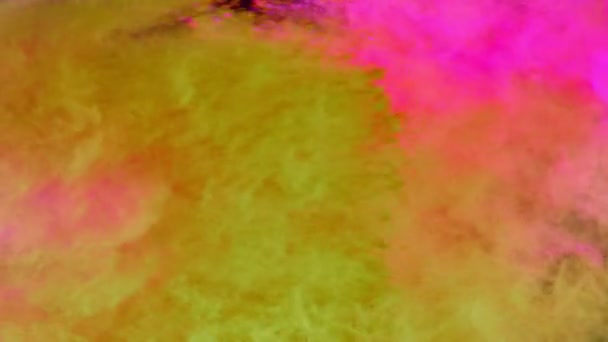 Kolorowy proszek eksploduje na czarnym tle w super zwolnionym tempie. — Wideo stockowe