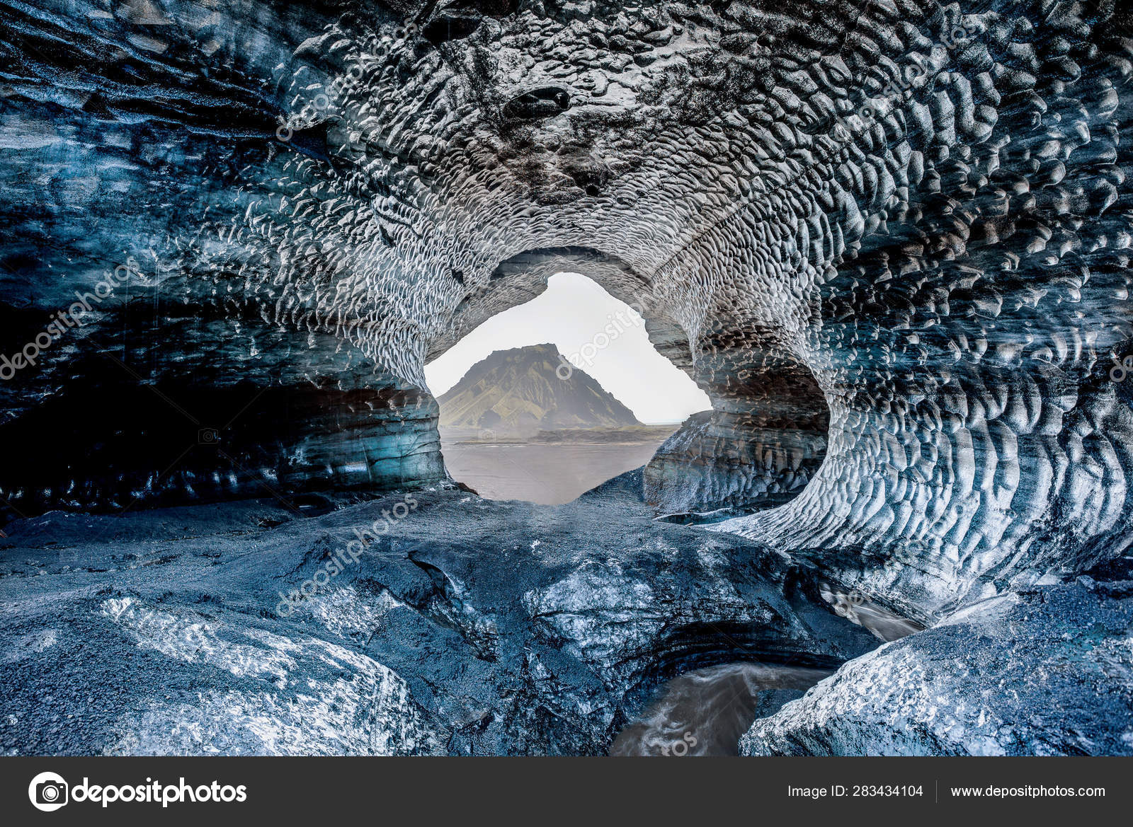 Blue Crystal Ice Cave Underground Beneath The Glacier In Iceland Stock Photo Image By C Kesu01 Blue Crystal Ice Cave Underground Beneath The Glacier In Iceland Stock Photo Image By C Kesu01