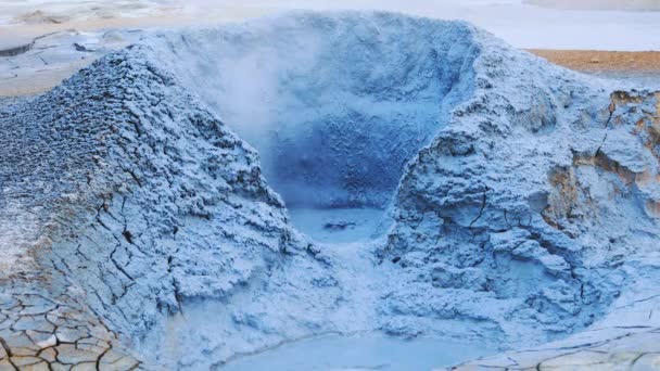 Sources thermales de soufre, nord de l'Islande, Europe . — Video