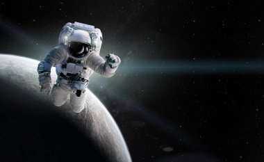 Evreni insan ırkı tarafından fethetme kavramı. Bu görüntünün elementleri NASA tarafından desteklenmektedir