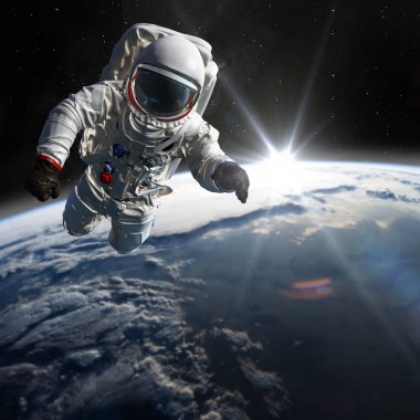 Evreni insan ırkı tarafından fethetme kavramı. Bu görüntünün elementleri NASA tarafından desteklenmektedir