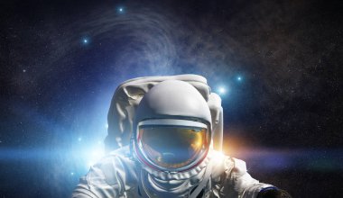 Evreni insan ırkı tarafından fethetme kavramı. Bu görüntünün elementleri NASA tarafından desteklenmektedir