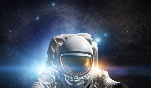 Concept of conquering the universe by the human race. Elements of this image furnished by NASA — Stock Photo, Image