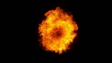 Yangın patlaması, yüksek hızlı kamerayla 1000fps 'de.,