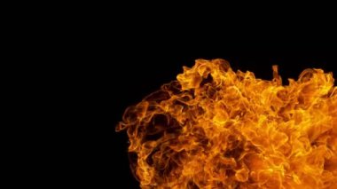 Yangın patlaması, yüksek hızlı kamerayla 1000fps 'de.,