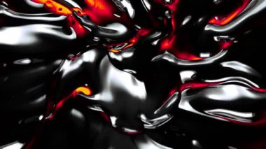 Süper yavaş çekimde soyut erimiş sıvı.