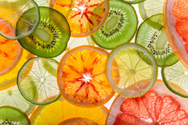 Foto abstracta de rebanadas de fruta de mezcla —  Fotos de Stock