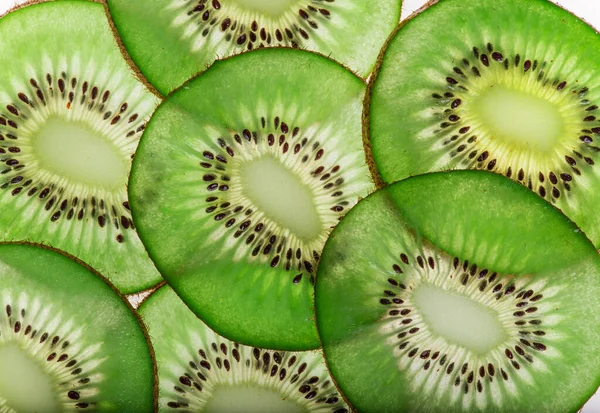 Abstract photo of a green kiwi fruit — Stock Photo, Image