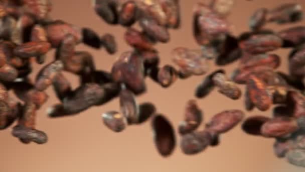 Collisione di fagioli di cacao, super slow motion — Video Stock