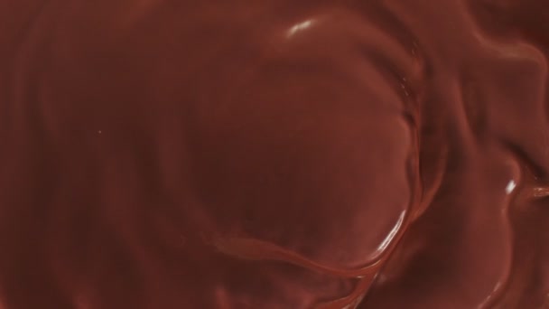 Super zpomalený pohyb horké čokolády. — Stock video