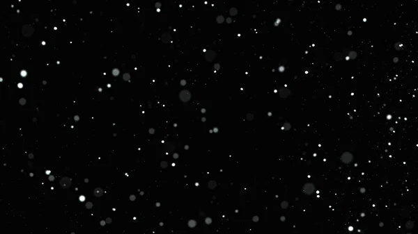 Queda de neve no fundo preto. — Fotografia de Stock