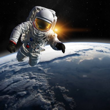 Evreni insan ırkı tarafından fethetme kavramı. Bu görüntünün elementleri NASA tarafından desteklenmektedir