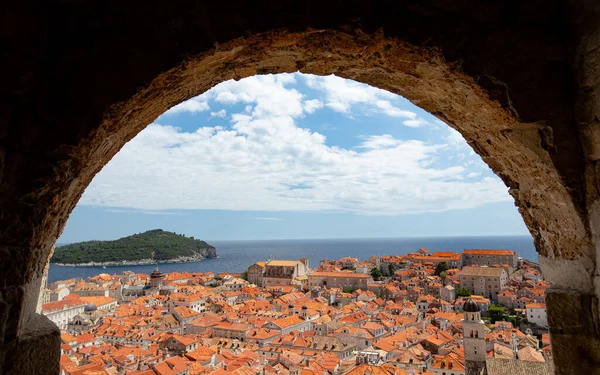 Staré Město Dubrovník, Středověké místo UNESCO Heritige. — Stock fotografie