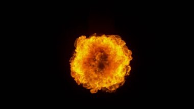 Yangın patlaması, yüksek hızlı kamerada 1000fps hızla çekiliyor.,