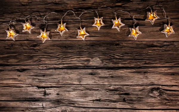 Decoración de Navidad sobre fondo de madera — Foto de Stock