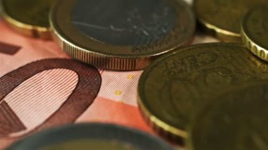 50 euro banknot para ve Euro Coins