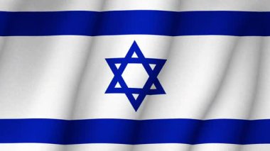 İsrail bayrağı rüzgarda sallanıyor, İsrail, ulus, vatanseverlik, bağımsızlık, birlik, kültür, siyaset, barış ve ulusal kimliği simgeliyor..