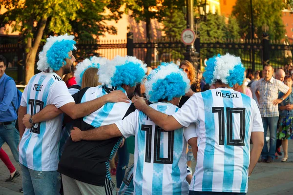 Moskva Ryssland Juni 2018 Argentinsk Fotbollsfans Moskva Football World Cup — Stockfoto