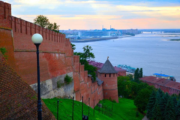 Nizhny Novgorod Rusia Agosto 2018 Vista Del Kremlin Río Volga — Foto de Stock