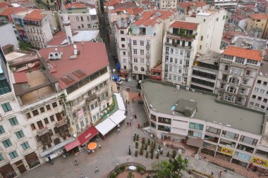 İstanbul, Türkiye - 15 Mayıs 2019: Galata Kulesi'nin gözlem güvertesinden İstanbul manzarası.