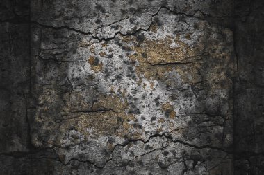 Çift pozlama, sanat geçmişi. Çatlaklar ve çizikler ile beton eski yüzey