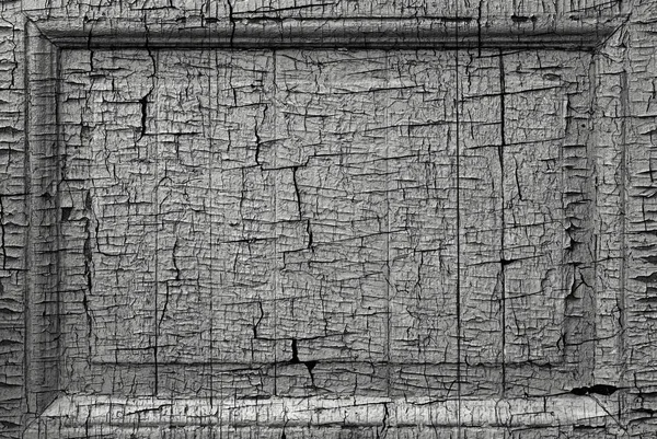 灰色の剥離塗料と古い木製の表面の背景のテクスチャ ヴィンテージフレーム — ストック写真