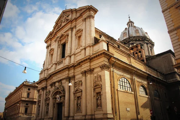 Roma Portale Barocco Della Chiesa Basilica Sant Andrea Della Valle — Foto Stock