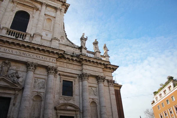 Roma Portale Barocco Della Chiesa Basilica Sant Andrea Della Valle — Foto Stock